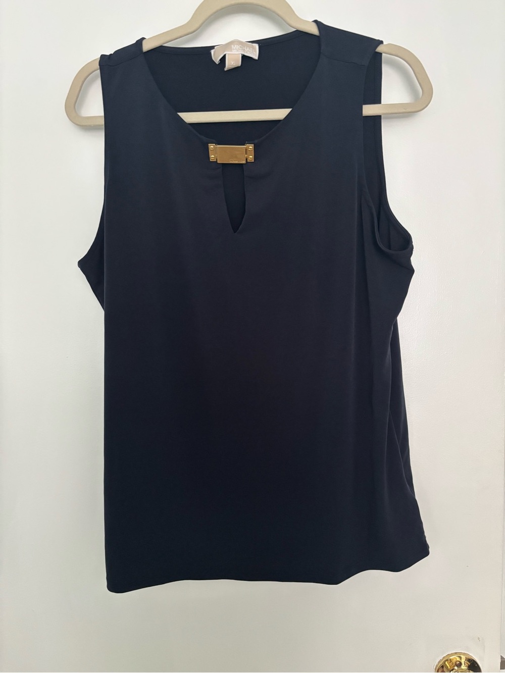 Sleeveless navy Top with Gold Hardware Michael Kors size extra XL